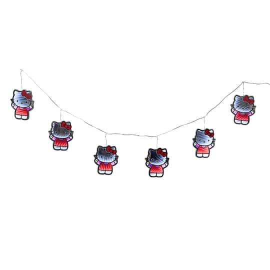 99005DS 8 in. x 6 ft. Acrylic UL Plug Hello Kitty Garland Ekkolight, Red & White